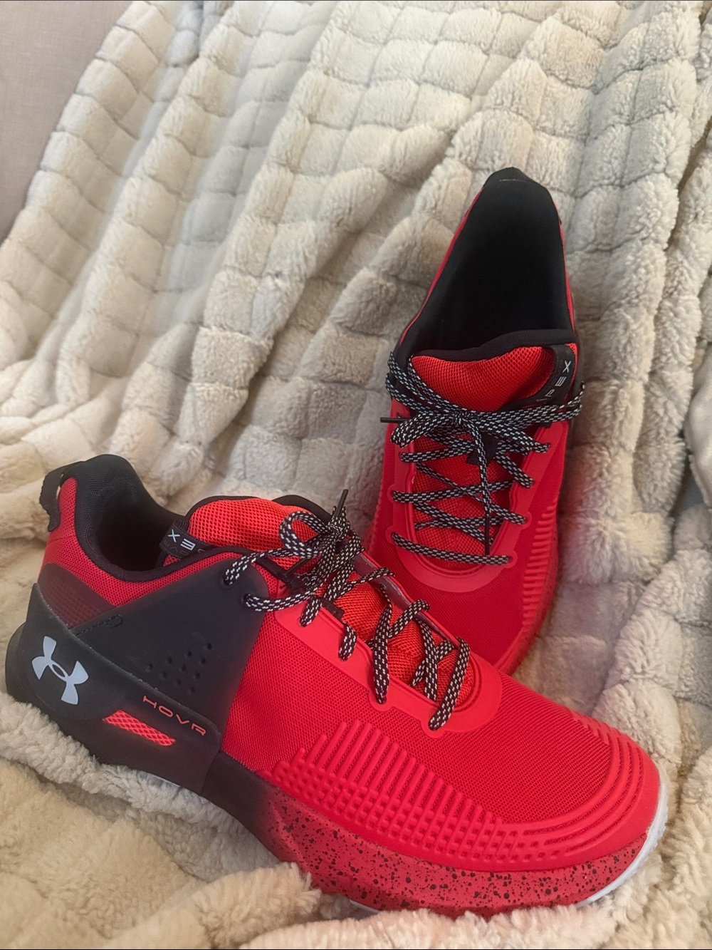 Under Armour Red and Black HOVR Training Shoes